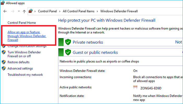 Anwendungen zulassen auswählen