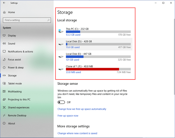 Einstellungen wählen