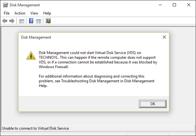 keine Verbindung zu virtueller Festplatte möglich