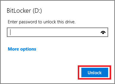 Bitlocker mit Passwort freischalten