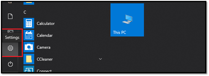 Klicken Sie auf das Einstellungszahnrad