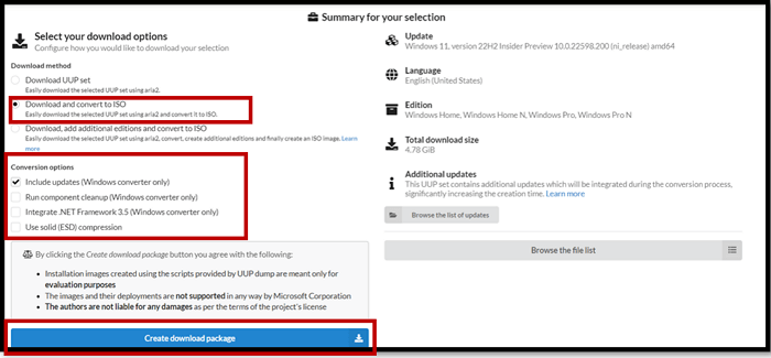 Downloadpaket erstellen