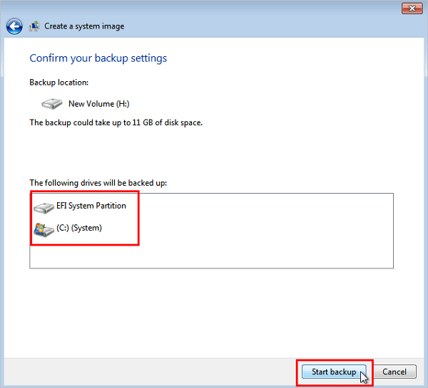 Erstellen Sie eine Image-Sicherung