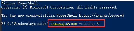 Dateiverlaufssicherung in Powershell löschen