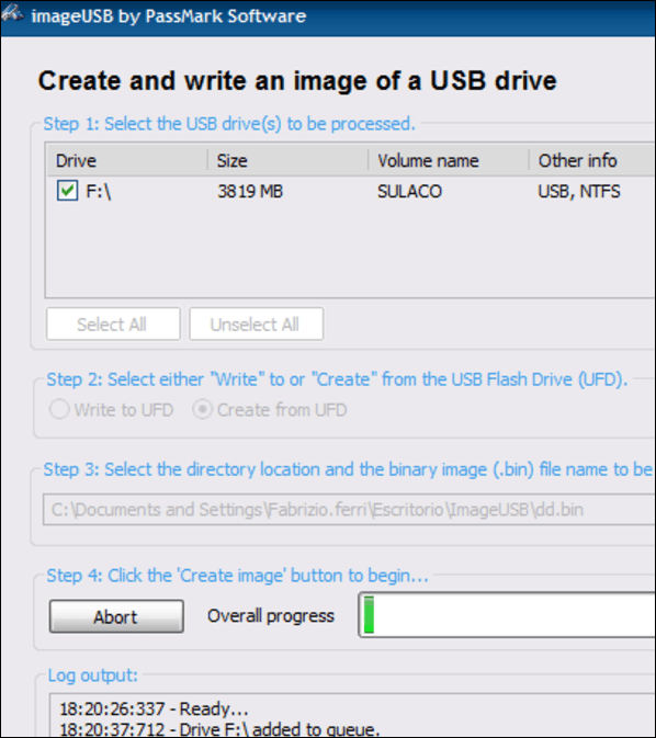 ImageUSB von Passmark Software