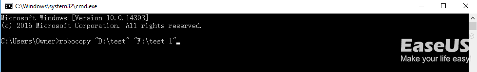 Dateien mit der Eingabeaufforderung sichern Windows 10