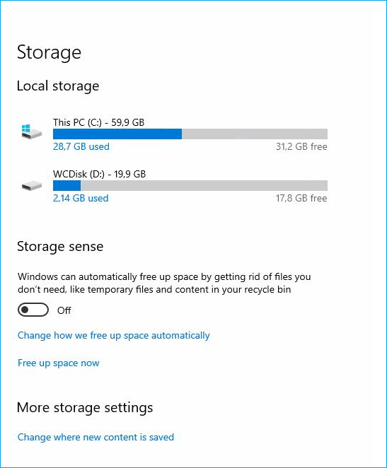Lokalen Speicher öffnen