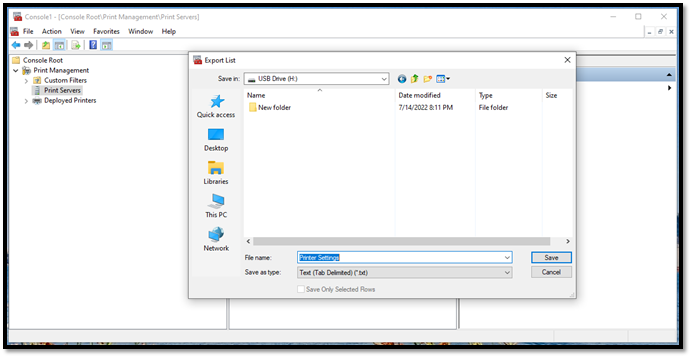 Druckereinstellungen