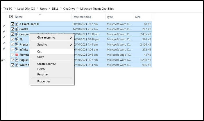 Wählen Sie Dateien und Ordner aus