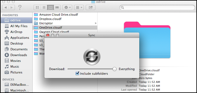 in odrive synchronisieren