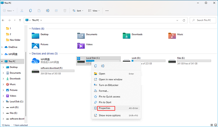 Eigenschaften auswählen