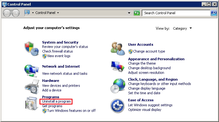 Server 2008-Systemsteuerung