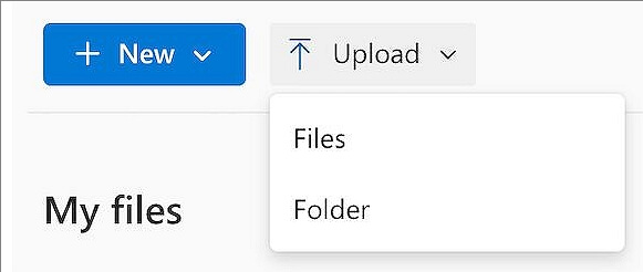Wählen Sie eine Datei oder einen Ordner auf Onedrive
