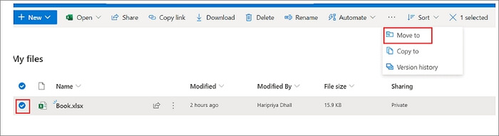 Weitere Optionen verschieben zu