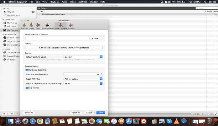 Wählen Sie den Eingabe-Codec