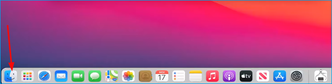 Öffnen Sie den Finder auf dem Mac
