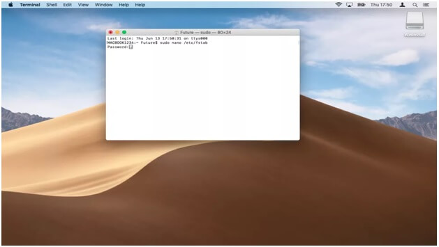 Führen Sie Terminal auf dem Mac aus
