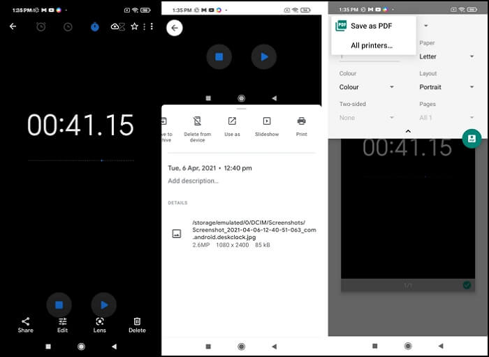 Screenshot mit Android in eine PDF-Datei umwandeln