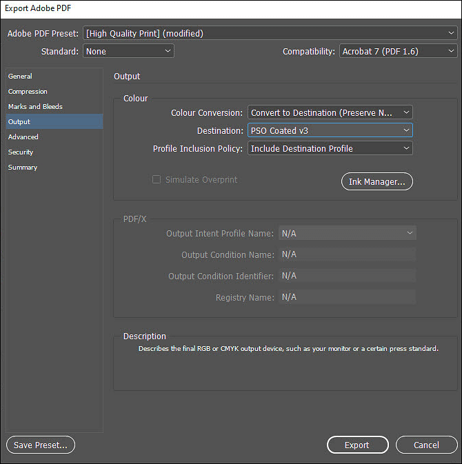 Adobe PDF-Datei exportieren