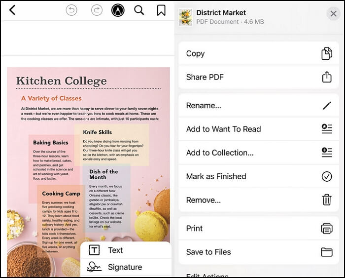 Screenshot auf dem iPhone in PDF konvertieren