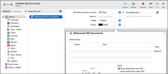 Wasserzeichen auf dem Mac in PDF-Dateien einfügen
