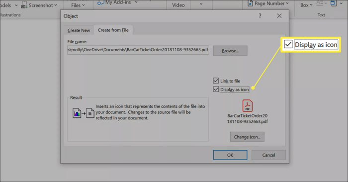 PDF-Datei in Word einfügen